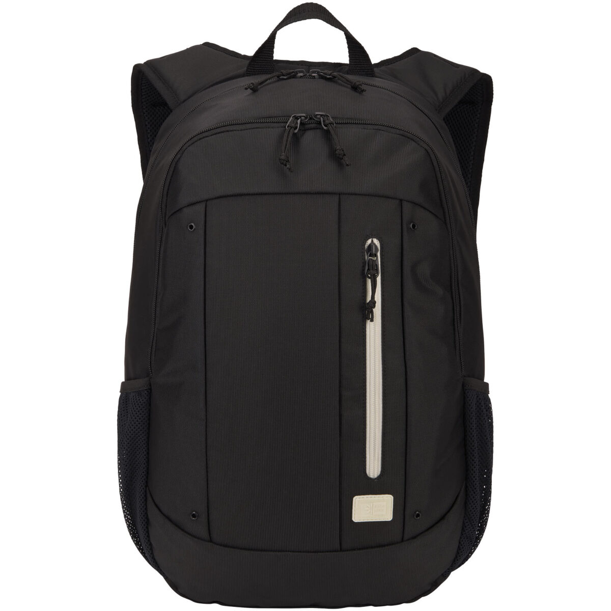 Case Logic Jaunt 15.6" recycled backpack 23L – Solid black front view