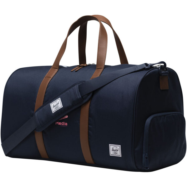 Herschel Novel™ recycled duffle bag 43L – Navy with logo