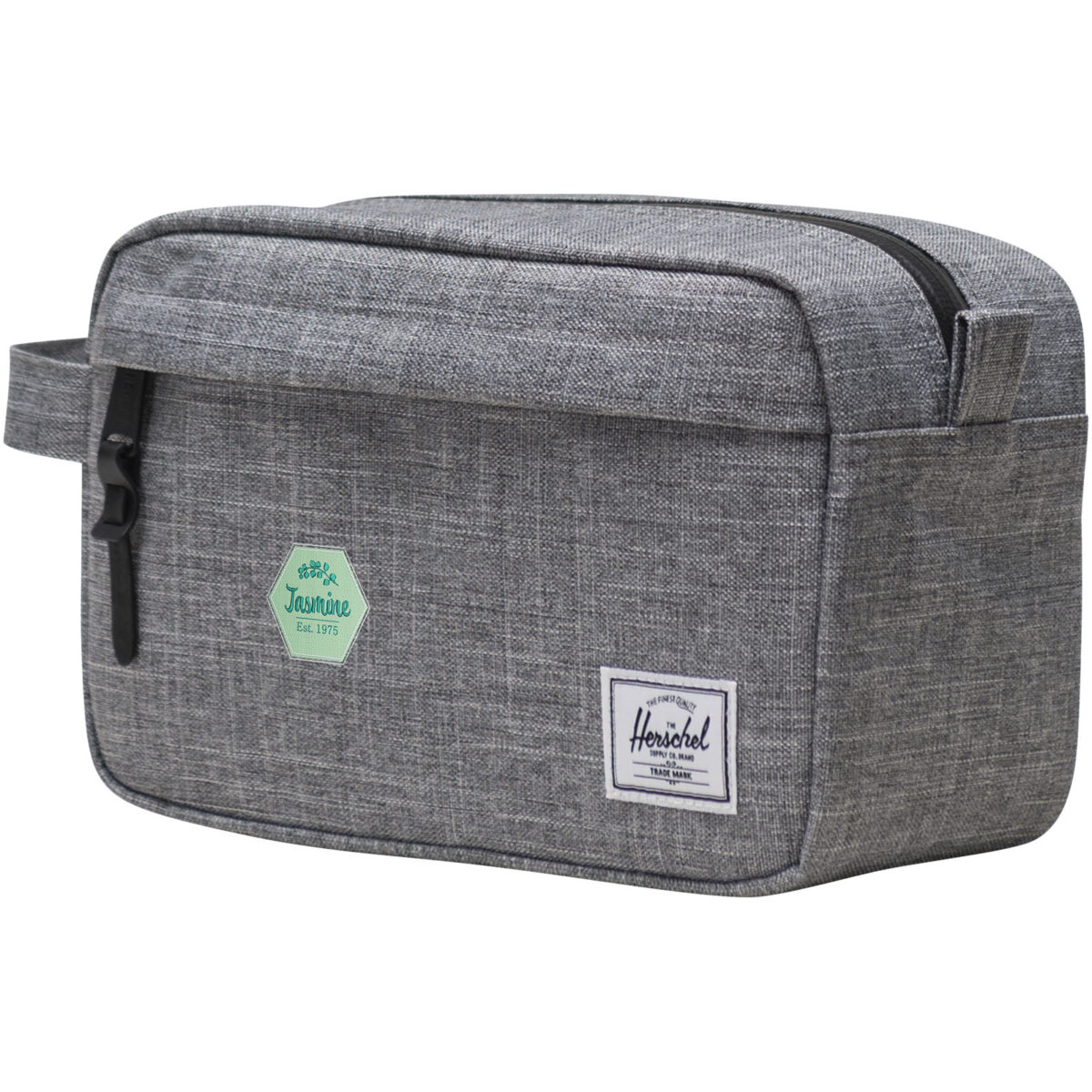 Herschel Chapter recycled travel kit – Heather grey with logo