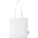 Madras 140 g/m2 GRS recycled cotton tote bag 7L – White front view