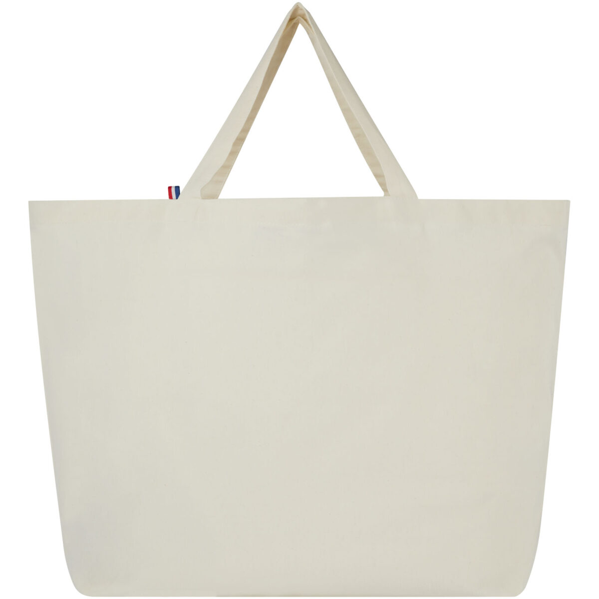 Cannes 200 g/m2 recycled shopper tote bag 10L – Natural back view