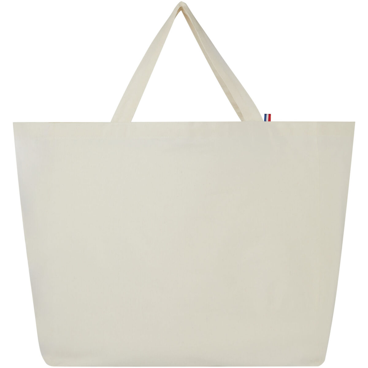 Cannes 200 g/m2 recycled shopper tote bag 10L – Natural front view