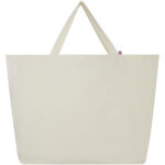 Cannes 200 g/m2 recycled shopper tote bag 10L – Natural front view