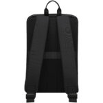 Rise 15.6" GRS recycled laptop backpack – Solid black back view