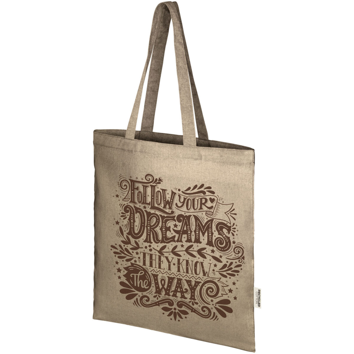 Pheebs 150 g/m² Aware™ recycled tote bag – Natural with logo
