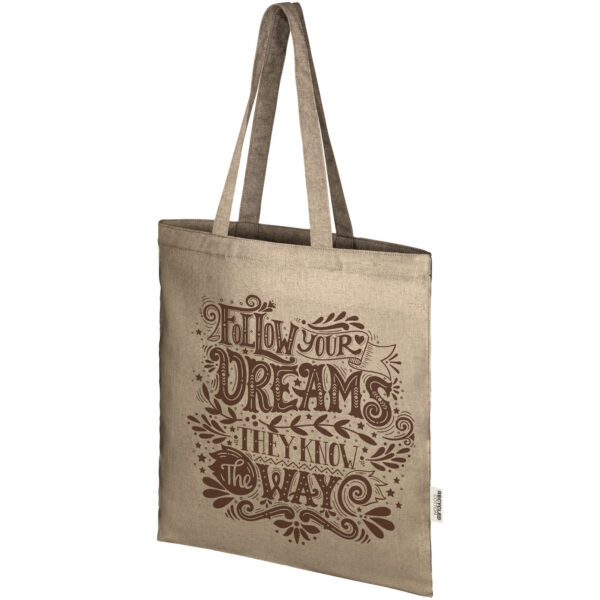 Pheebs 150 g/m² Aware™ recycled tote bag – Natural with logo