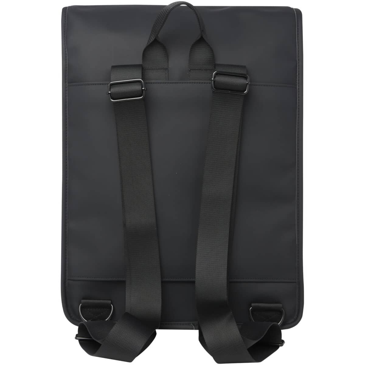 Turner backpack – Solid black back view