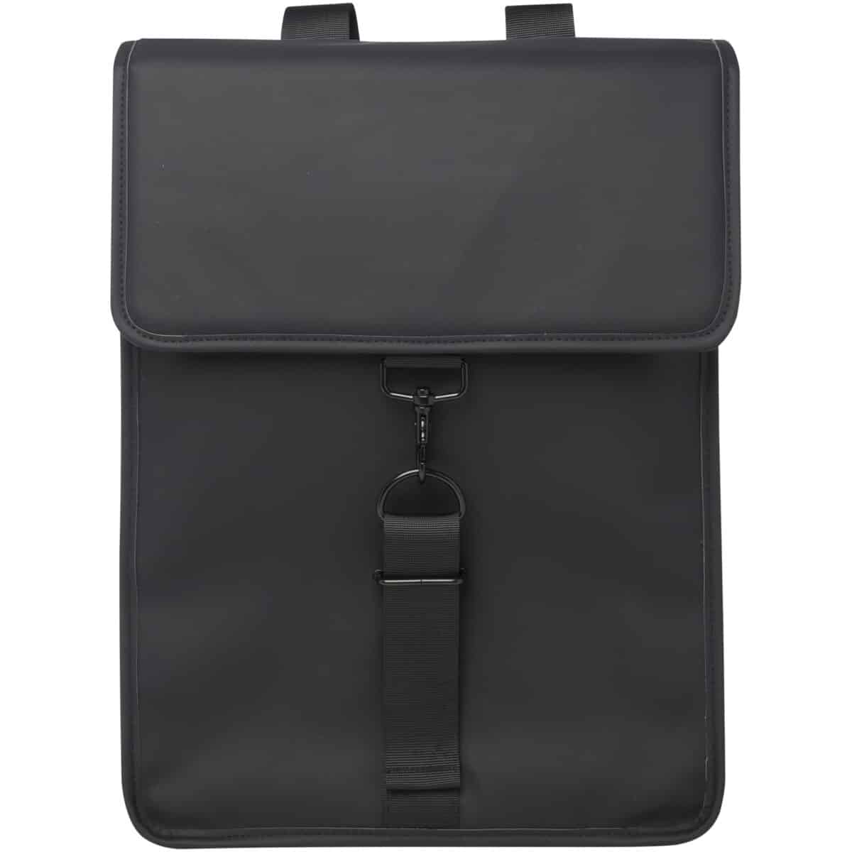 Turner backpack – Solid black front view
