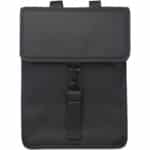 Turner backpack – Solid black front view