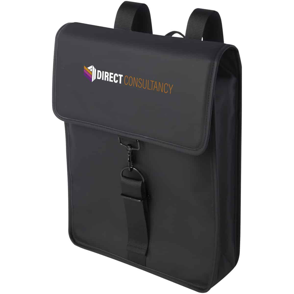 Turner backpack – Solid black with logo