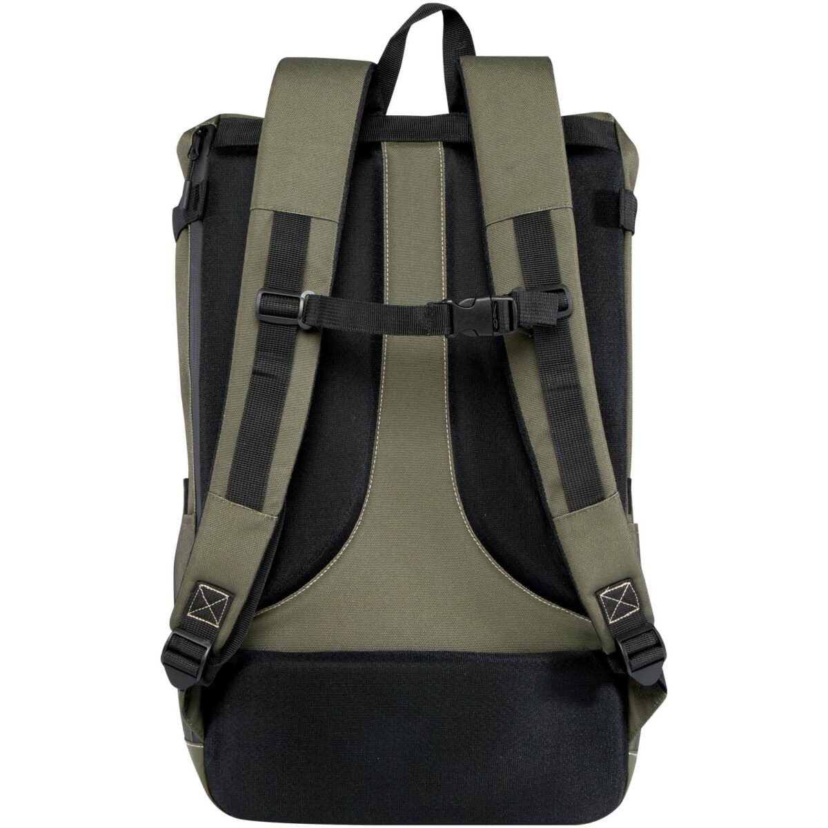 Roam GRS recycled modular backpack – Green back view