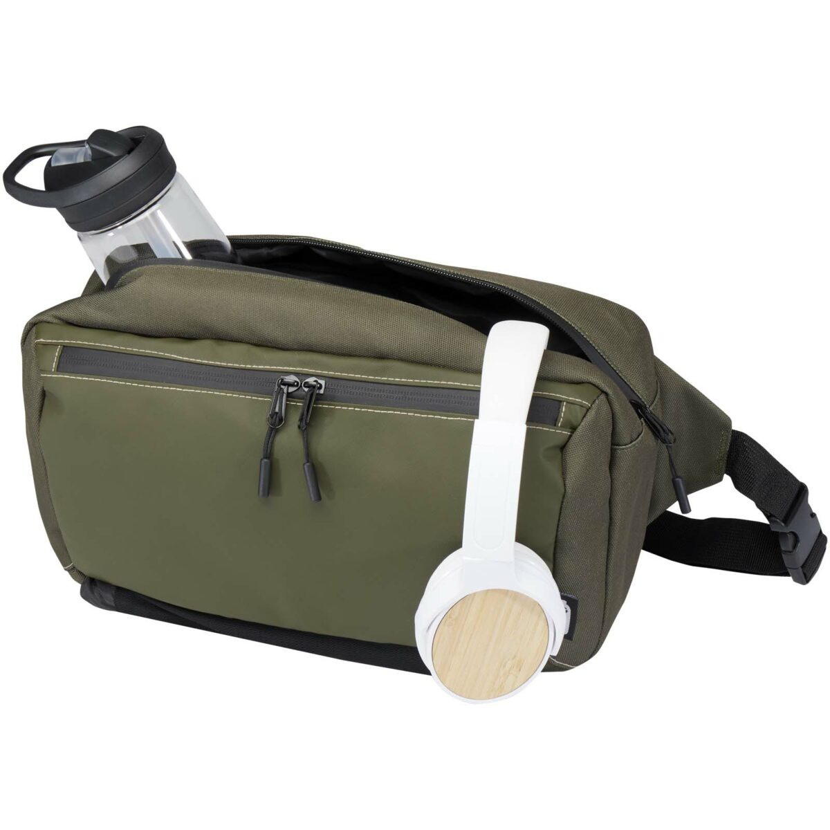 Roam GRS recycled modular sling bag – Green extra view