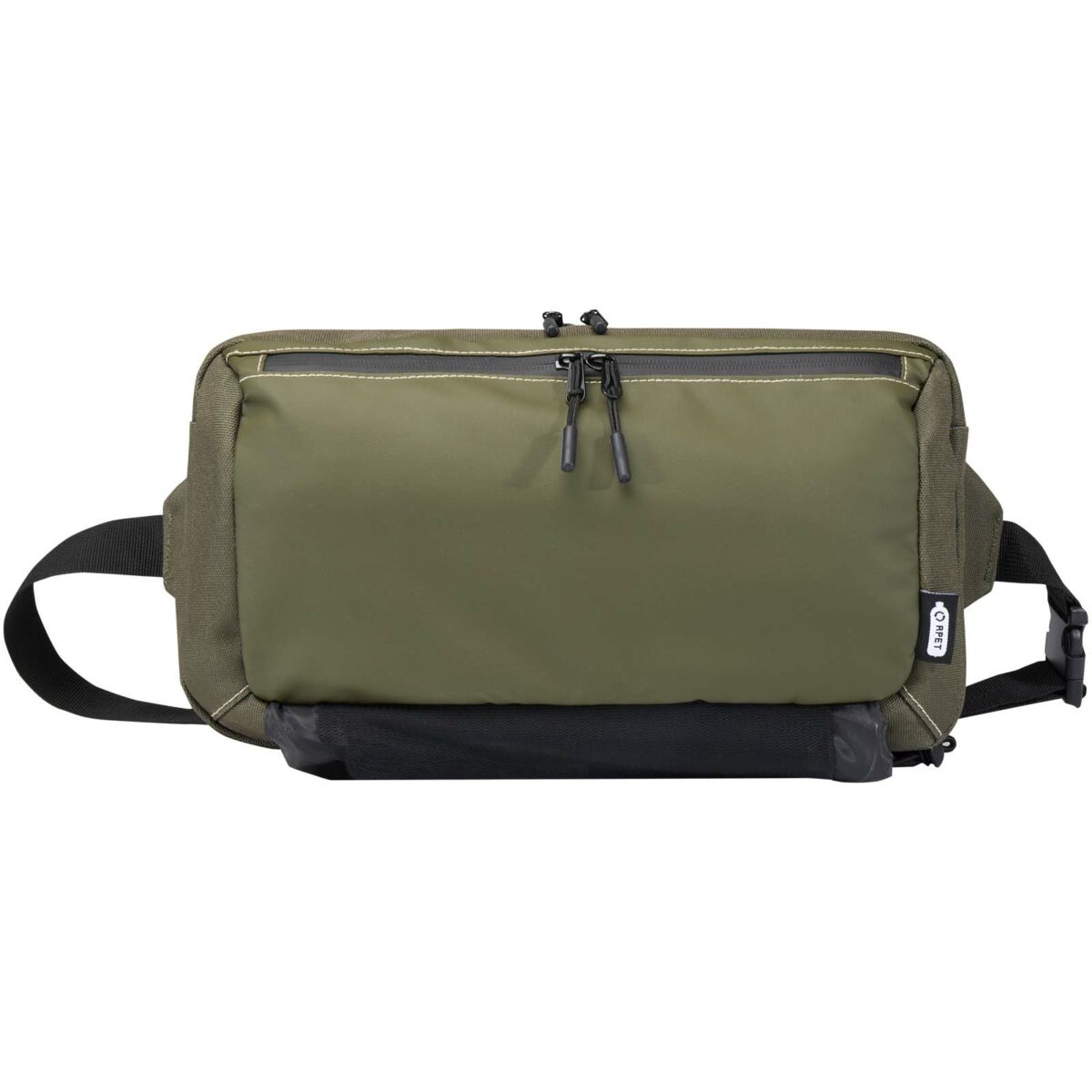 Roam GRS recycled modular sling bag – Green front view