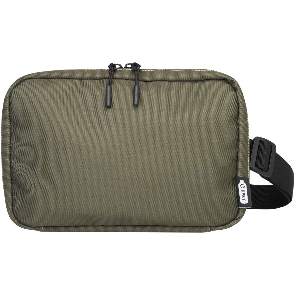 Roam GRS recycled modular toiletry bag – Green front view