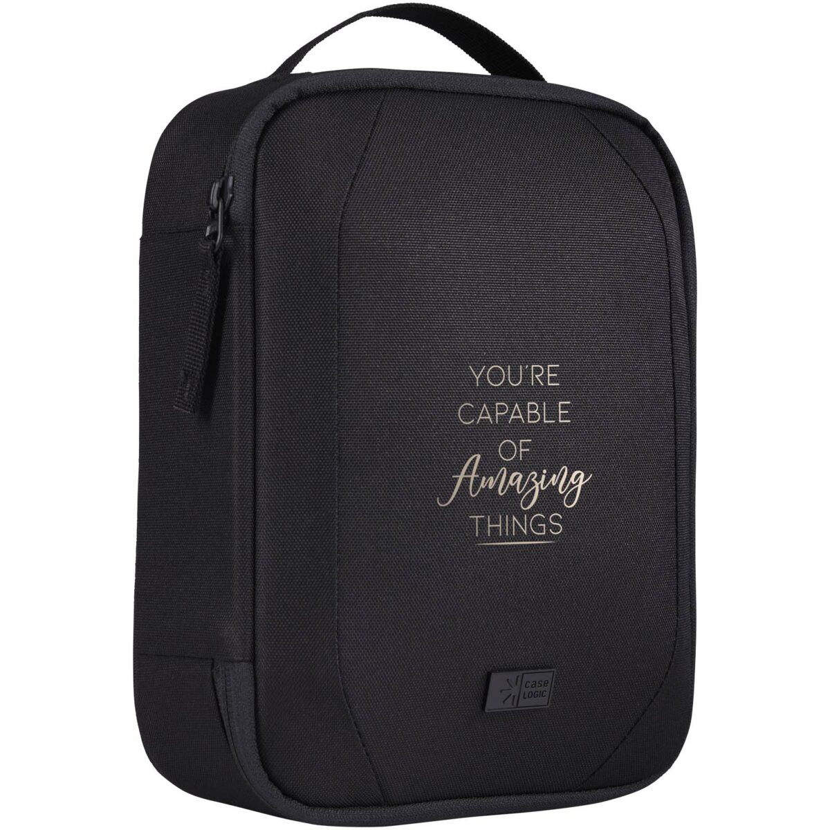 Case Logic Invigo recycled accessories bag – Solid black with logo