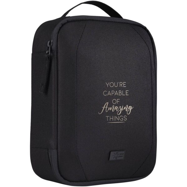 Case Logic Invigo recycled accessories bag – Solid black with logo