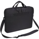 Case Logic Invigo 15.6" recycled laptop bag – Solid black back view