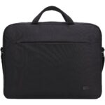 Case Logic Invigo 15.6" recycled laptop bag – Solid black front view