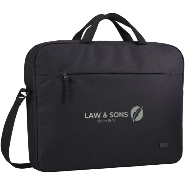 Case Logic Invigo 15.6" recycled laptop bag – Solid black with logo
