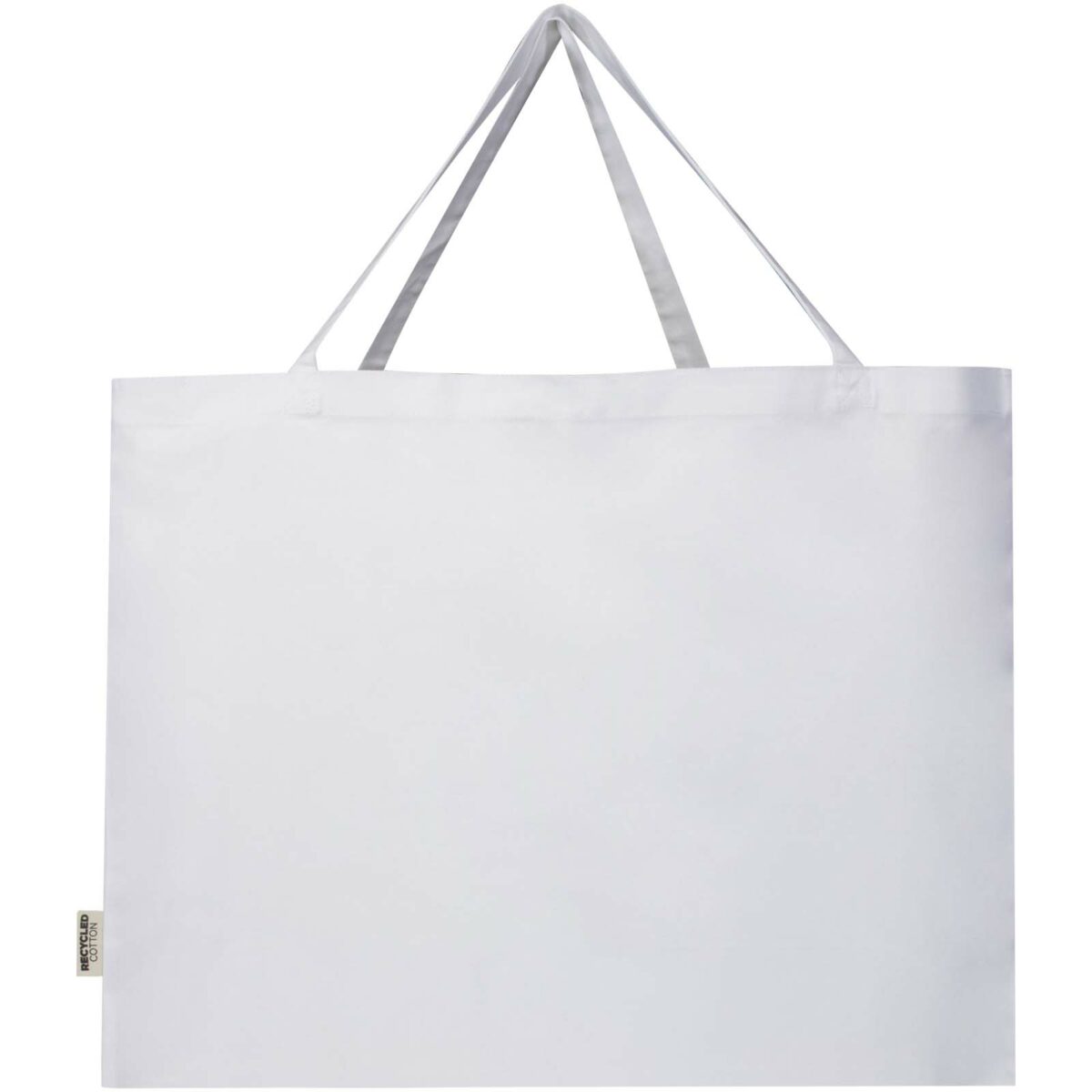 Odessa 220 g/m² GRS recycled cotton tote bag 40L – White back view