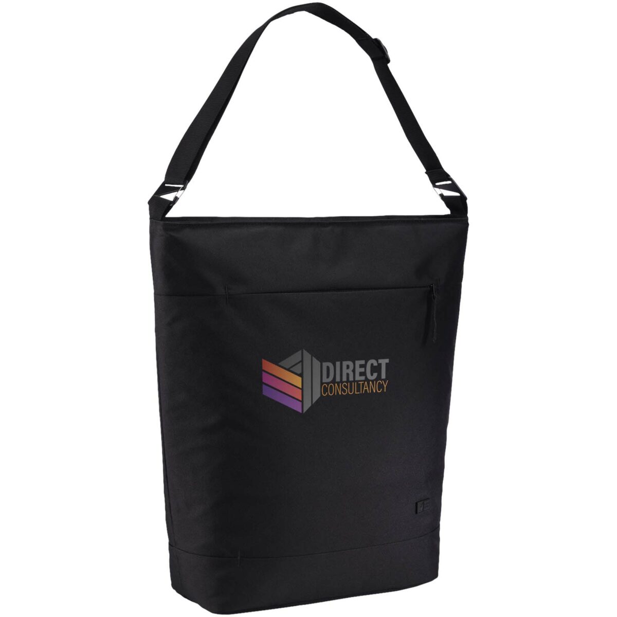 Case Logic Invigo convertible tote bag – Solid black with logo