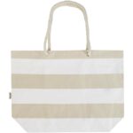 Florida 270 g/m² GRS recycled beach tote bag 18L – Natural back view