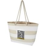 Florida 270 g/m² GRS recycled beach tote bag 18L – Natural with logo
