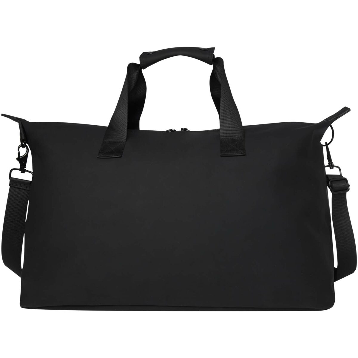 Turner 15.6" GRS recycled laptop duffel bag 36L – Solid black back view