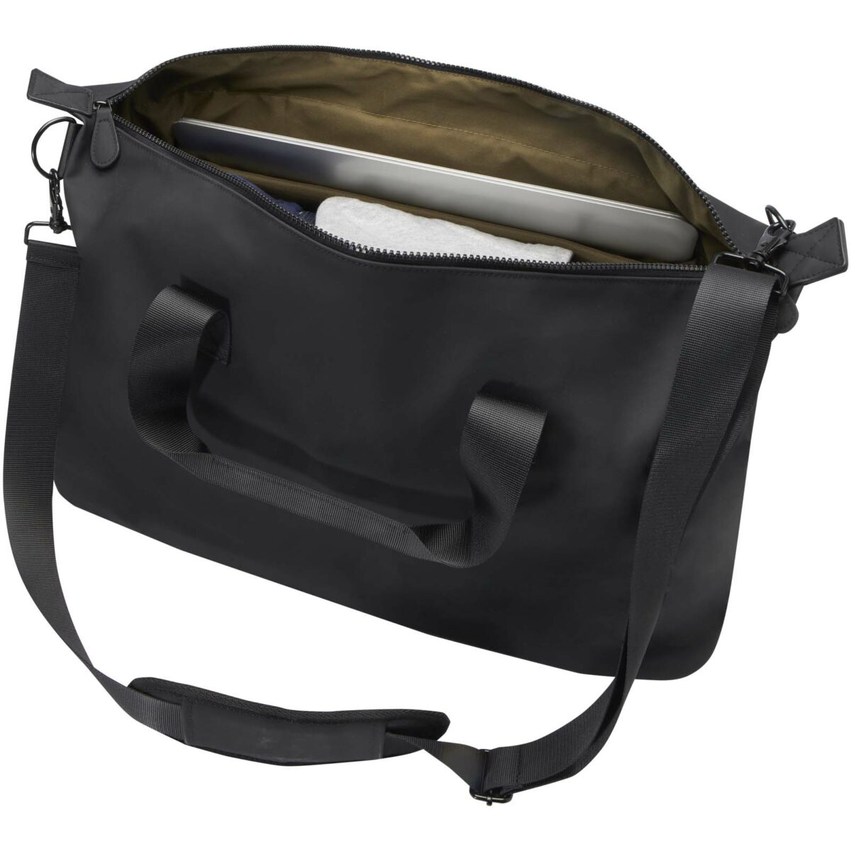 Turner 15.6" GRS recycled laptop duffel bag 36L – Solid black extra view