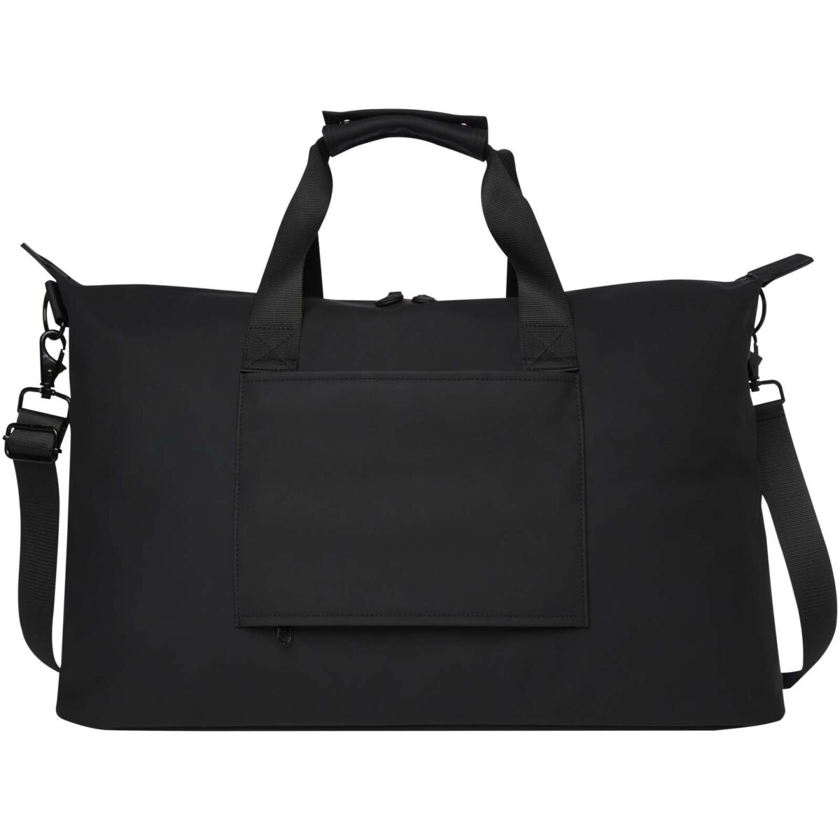 Turner 15.6" GRS recycled laptop duffel bag 36L – Solid black front view