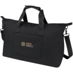Turner 15.6" GRS recycled laptop duffel bag 36L – Solid black with logo