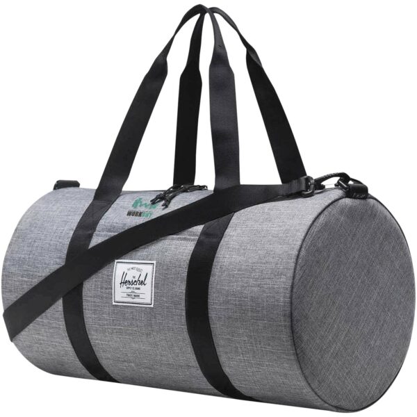 Herschel Classic™ recycled gym bag 27L – Heather grey with logo
