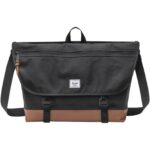 Herschel Cove recycled messenger bag 22.5L – Solid black front view