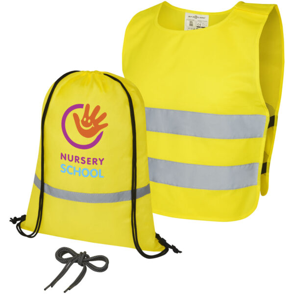 RFX™ Ingeborg safety and visibility set for childeren 7-12 years – Neon yellow with logo