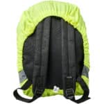 RFX™ William reflective and waterproof bag cover – Neon yellow back view