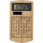 Eugene calculator made of bamboo – Natural front view