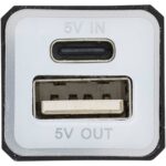 Volt 2200 mAh power bank – Solid black front view