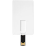 Slim card-shaped 4GB USB flash drive – White front view