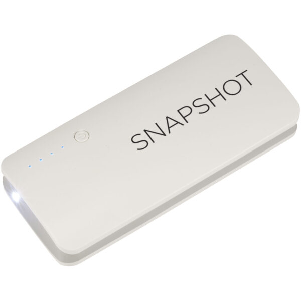 Spare 10.000 mAh power bank – White with logo