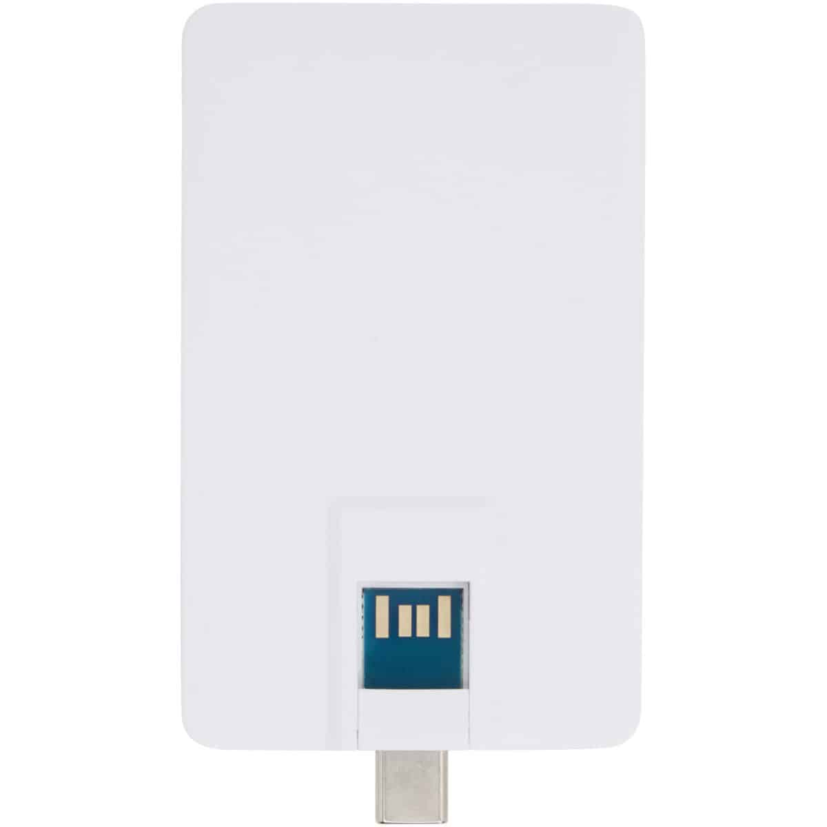 Duo slim 32GB USB drive with Type-C and USB-A 3.0 – White back view