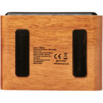 Wooden 3W speaker with wireless charging pad – Wood back view