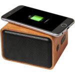 Wooden 3W speaker with wireless charging pad – Wood extra view