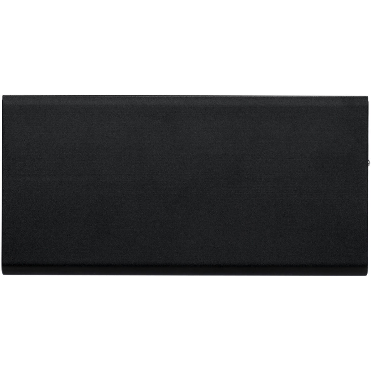 Plate 8000 mAh aluminium power bank – Solid black front view