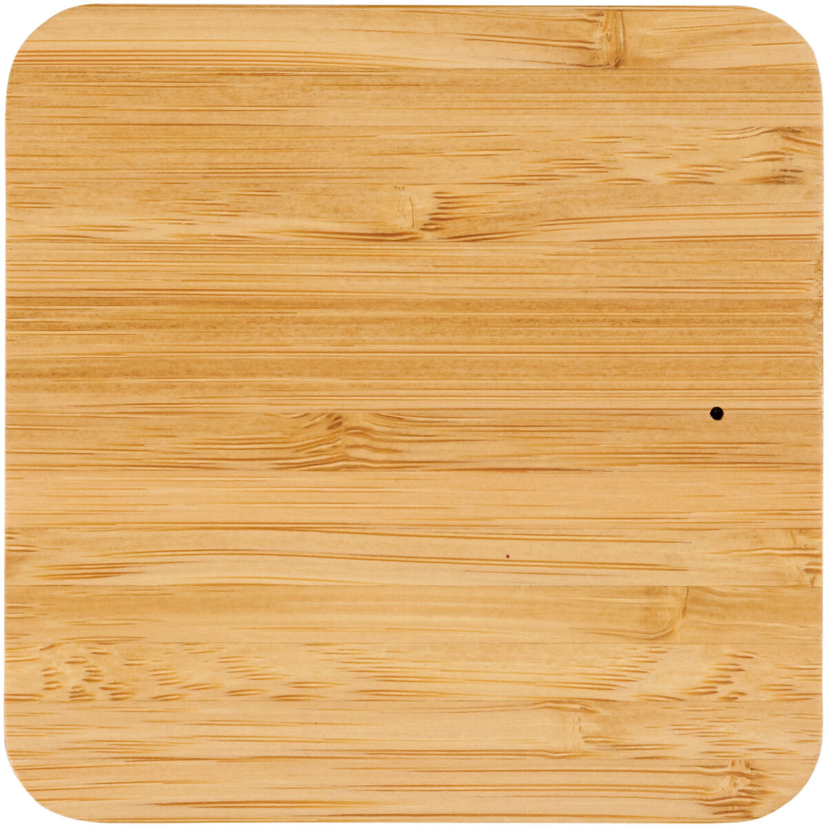 Leaf 5W bamboo and fabric wireless charging pad – Natural front view