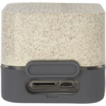 Aira wheat straw Bluetooth® speaker – Beige back view
