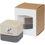 Aira wheat straw Bluetooth® speaker – Beige with logo