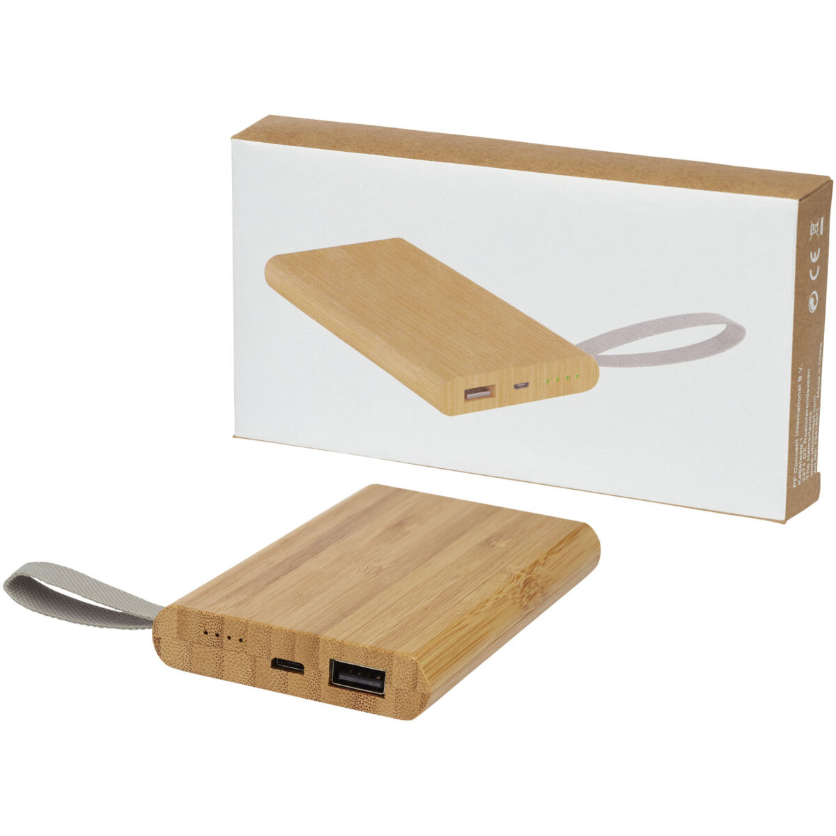 Tulda 5000 mAh bamboo power bank – Natural extra view