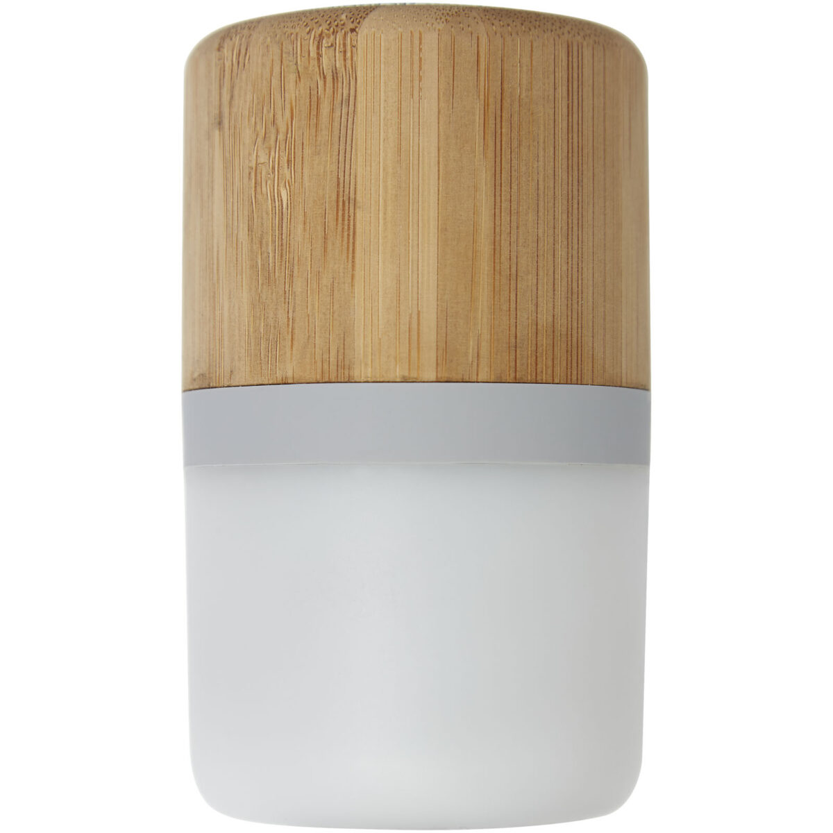 Aurea bamboo Bluetooth® speaker with light – Natural front view