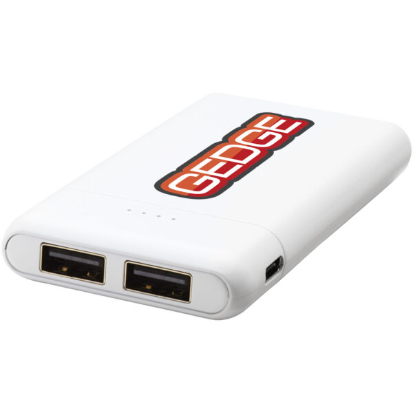 Odyssey 5000mAh high density power bank – White with logo