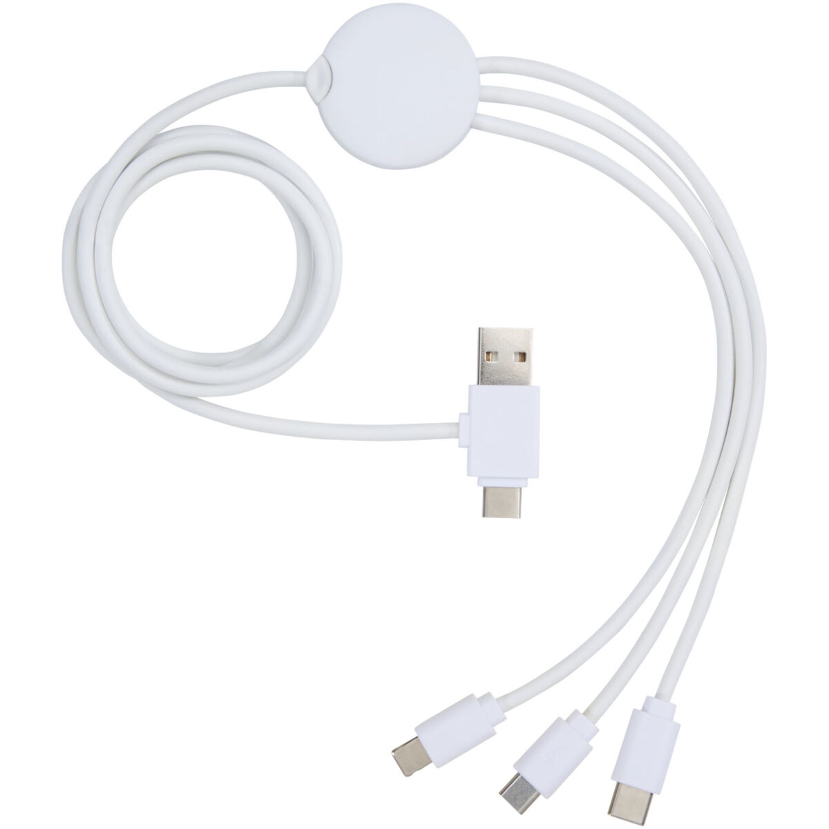 Pure 5-in-1 charging cable with antibacterial additive – White back view